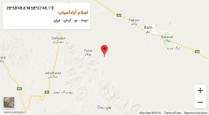 روستای اسلام آبادآسیاب بر روی نقشه