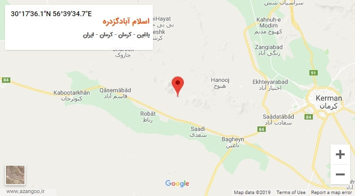 روستای اسلام آبادگزدره بر روی نقشه