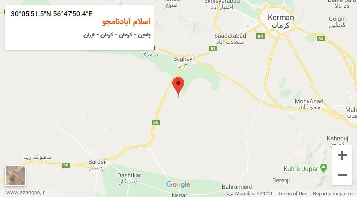 روستای اسلام آبادنامجو بر روی نقشه