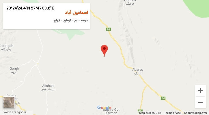 روستای اسماعیل آباد بر روی نقشه