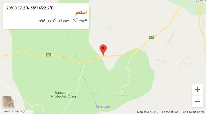 روستای استخر بر روی نقشه