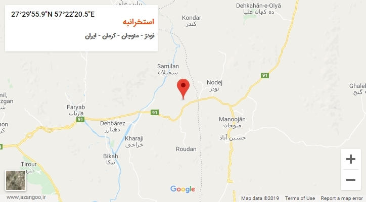 روستای استخرانبه بر روی نقشه
