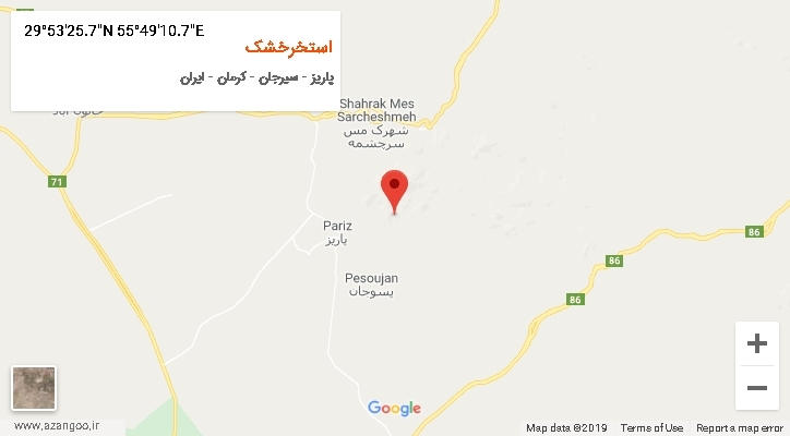 روستای استخرخشک بر روی نقشه
