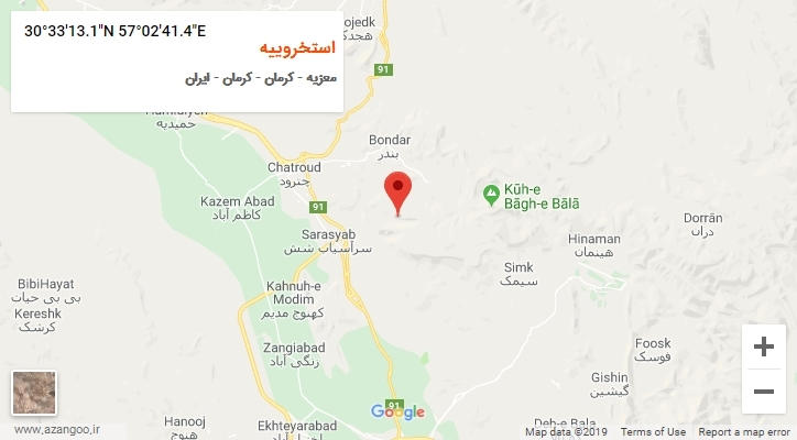 روستای استخروییه بر روی نقشه