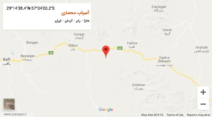 روستای آسیاب محمدی بر روی نقشه