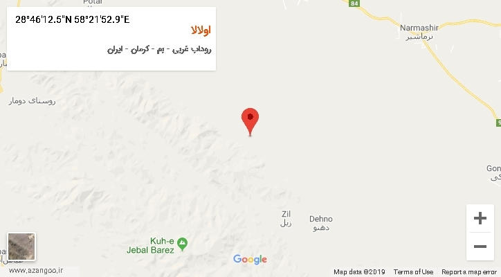 روستای اولالا بر روی نقشه