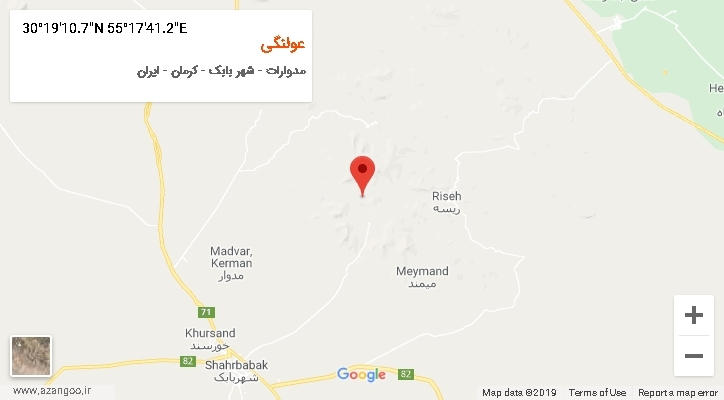 روستای عولنگی بر روی نقشه