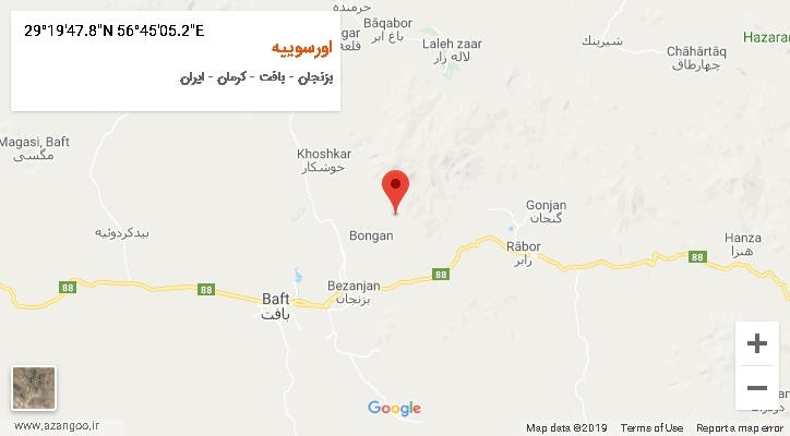 روستای اورسوییه بر روی نقشه