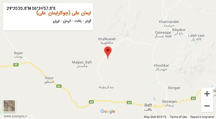 روستای ایمان علی (جوکارایمان علی) بر روی نقشه