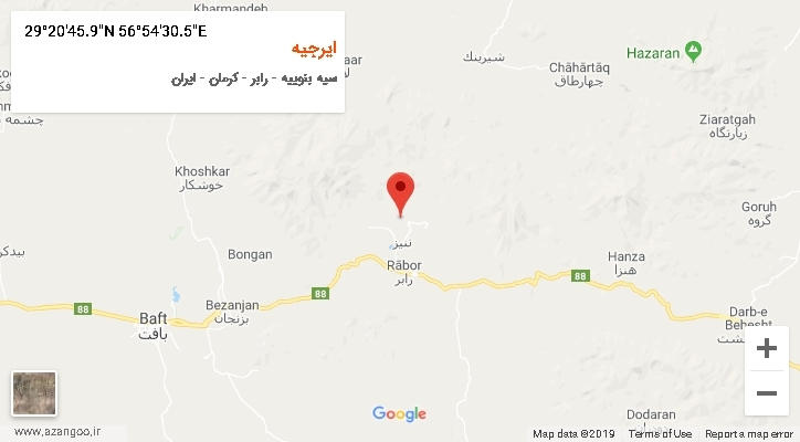 روستای ایرجیه بر روی نقشه