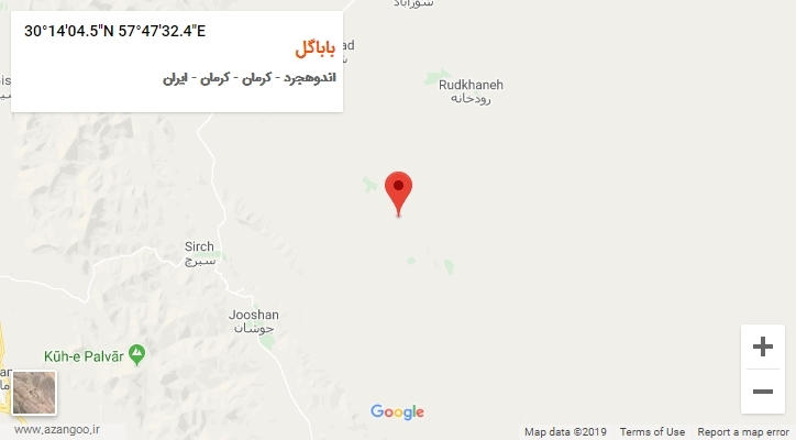روستای باباگل بر روی نقشه