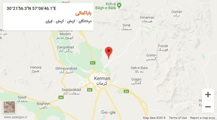 روستای باباکمالی بر روی نقشه