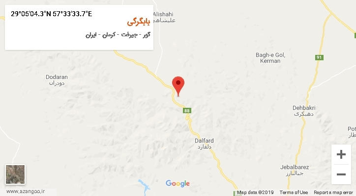 روستای بابگرگی بر روی نقشه