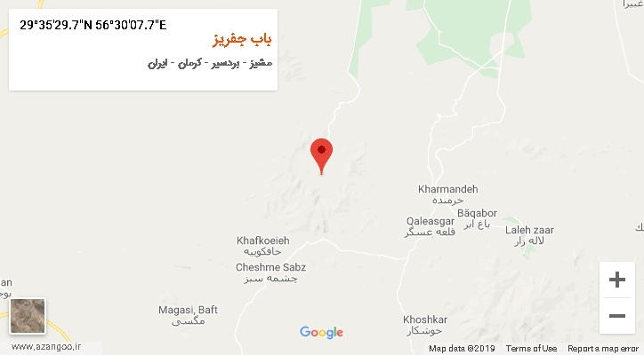 روستای باب جفریز بر روی نقشه