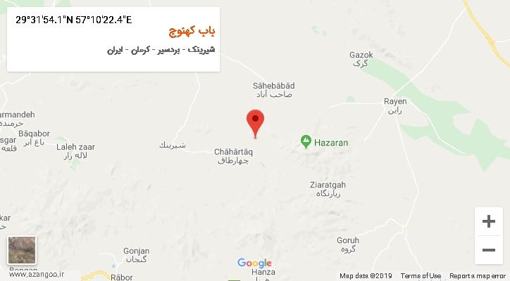 روستای باب کهنوج بر روی نقشه