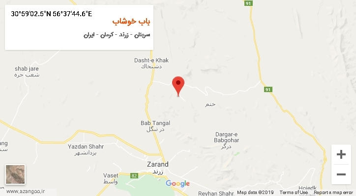 روستای باب خوشاب بر روی نقشه