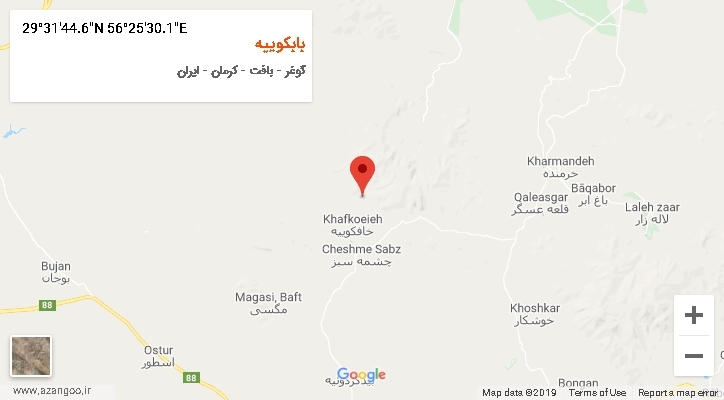 روستای بابکوییه بر روی نقشه