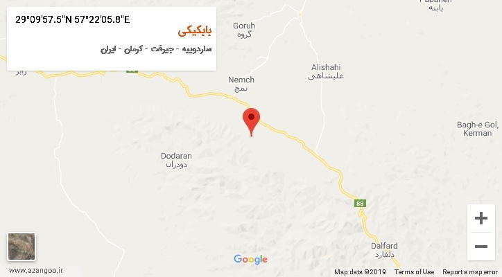 روستای بابکیکی بر روی نقشه