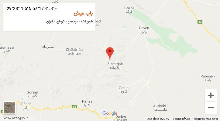 روستای باب میش بر روی نقشه