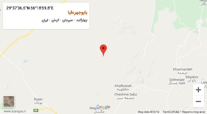 روستای بابوجهرعلیا بر روی نقشه