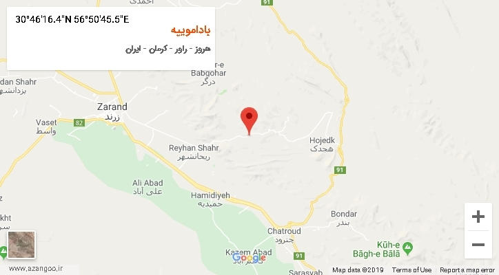 روستای باداموییه بر روی نقشه