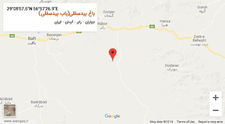 روستای باغ بیدسفلی(باب بیدسفلی) بر روی نقشه