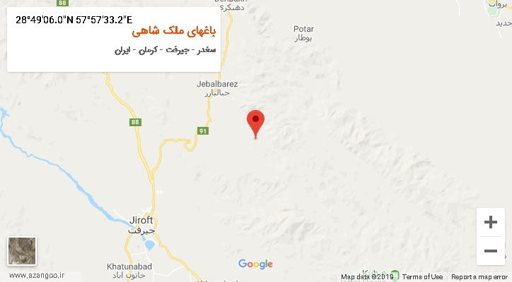 روستای باغهای ملک شاهی بر روی نقشه