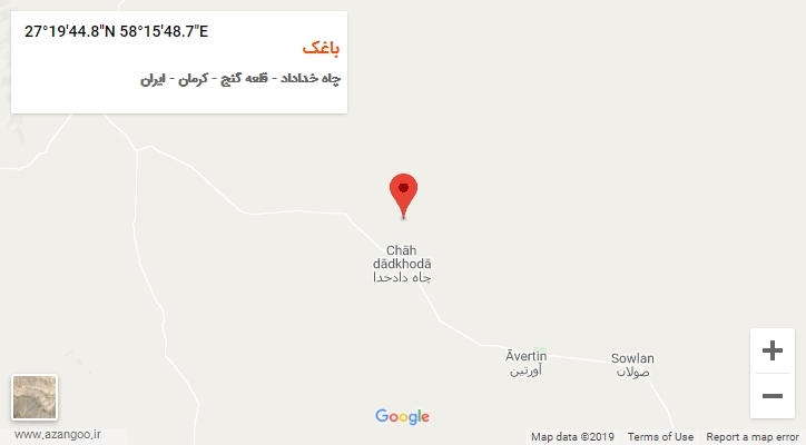 روستای باغک بر روی نقشه