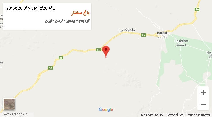 روستای باغ مختار بر روی نقشه