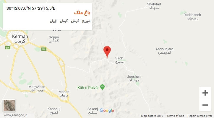 روستای باغ ملک بر روی نقشه