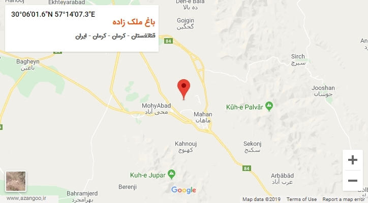 روستای باغ ملک زاده بر روی نقشه