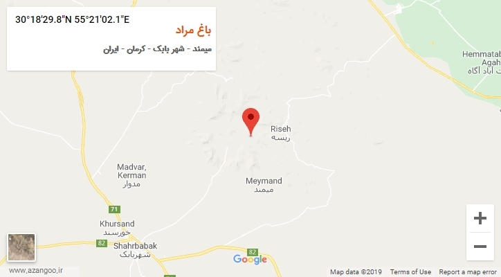 روستای باغ مراد بر روی نقشه