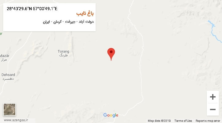 روستای باغ نایب بر روی نقشه