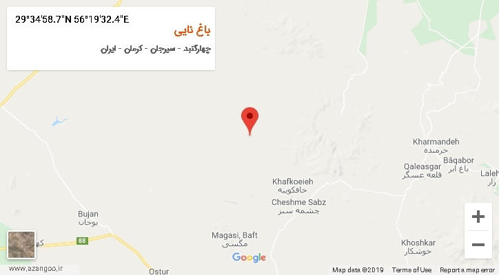 روستای باغ نایی بر روی نقشه