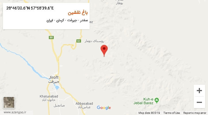 روستای باغ نقشین بر روی نقشه