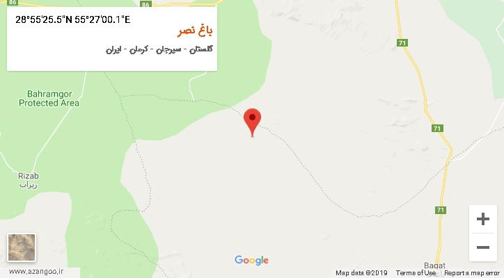 روستای باغ نصر بر روی نقشه