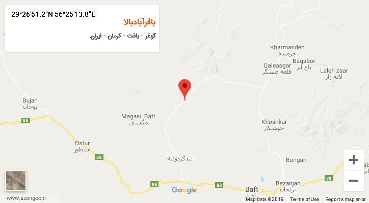 روستای باقرآبادبالا بر روی نقشه
