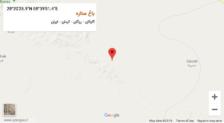 روستای باغ ستاره بر روی نقشه