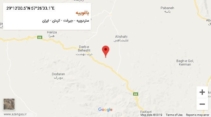 روستای باغوییه بر روی نقشه