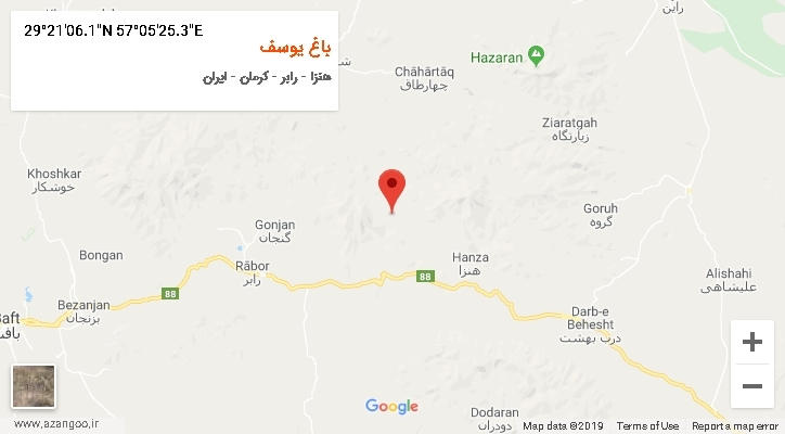 روستای باغ یوسف بر روی نقشه