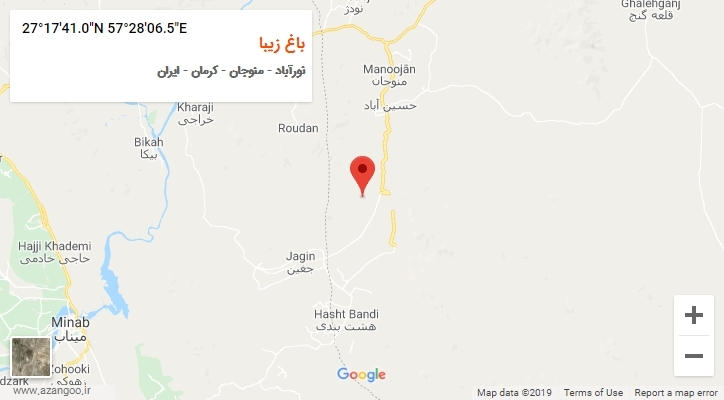 روستای باغ زیبا بر روی نقشه