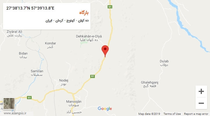 روستای بارگاه بر روی نقشه