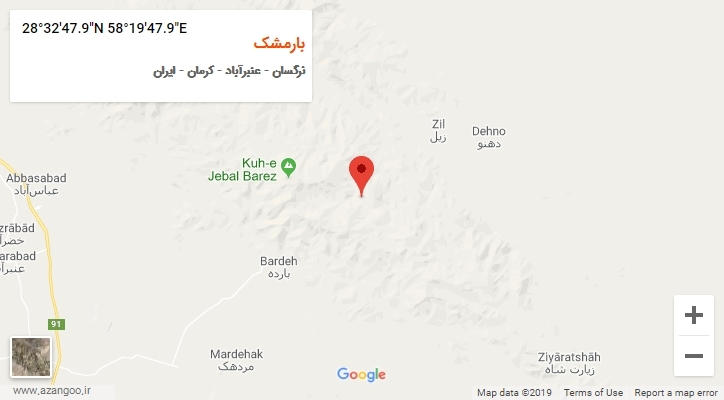 روستای بارمشک بر روی نقشه