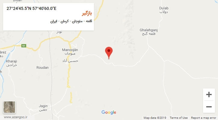 روستای بازگیر بر روی نقشه