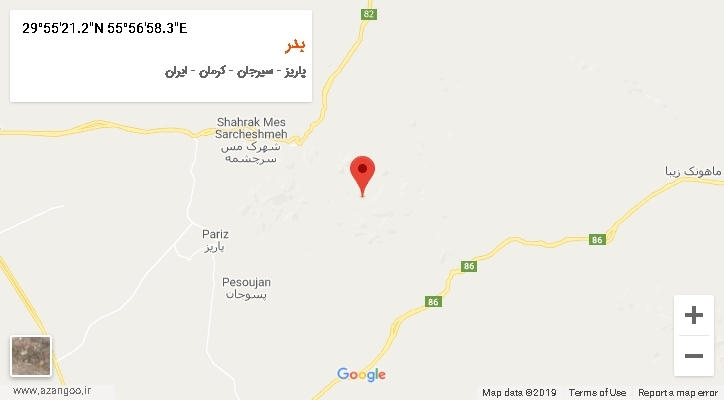 روستای بدر بر روی نقشه