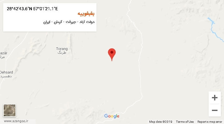روستای بغبغوییه بر روی نقشه
