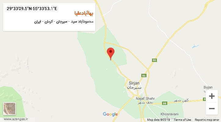 روستای بهاآبادعلیا بر روی نقشه