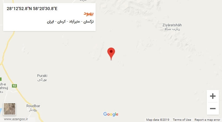 روستای بهبود بر روی نقشه