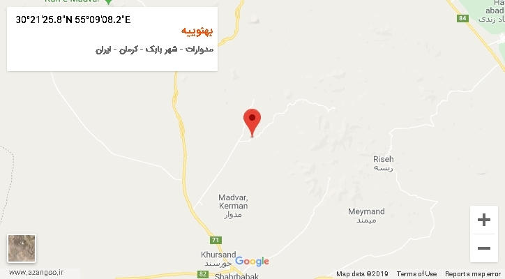 روستای بهنوییه بر روی نقشه
