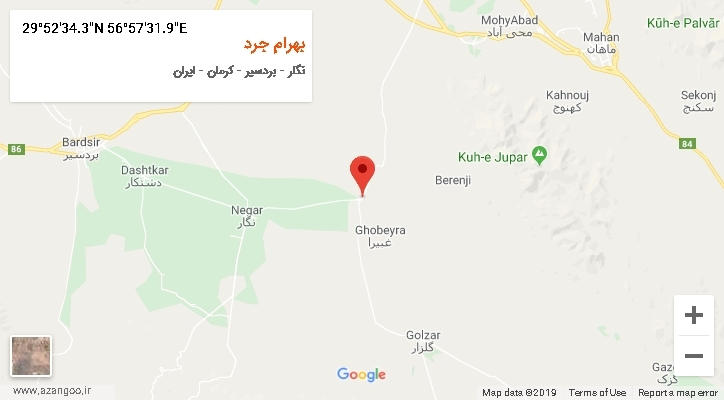 روستای بهرام جرد بر روی نقشه